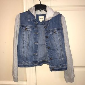 Jean Jacket with hood and sleeves